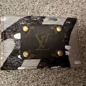 Fancy zebra Hyde up-cycled LV card wallet